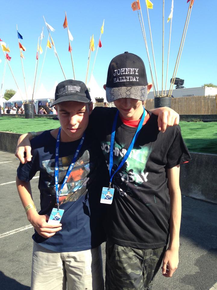 Florian et Ridley au concert de Johnny Hallyday